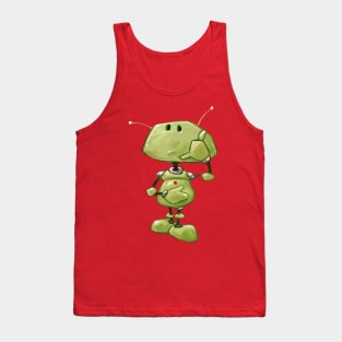 Little Green Robot Tank Top